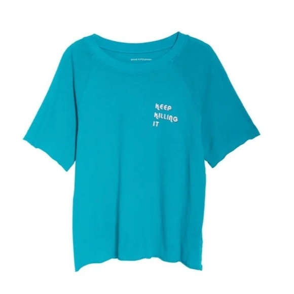 NWT Good HYOUMan Rowan Keep Killin It Blue T-Shirt - Picture 1 of 8